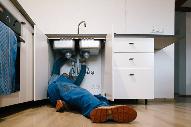 Professional Plumbing technician working in Wells, ME